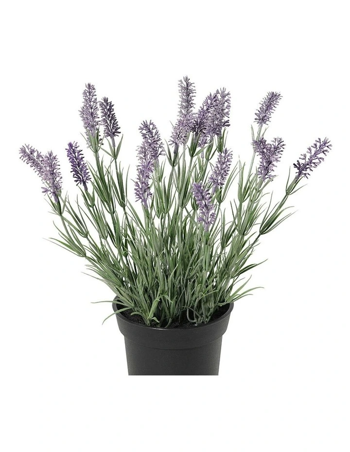 Willow & Silk 40cm Potted Artificial Elegant Lavender Plant image 3