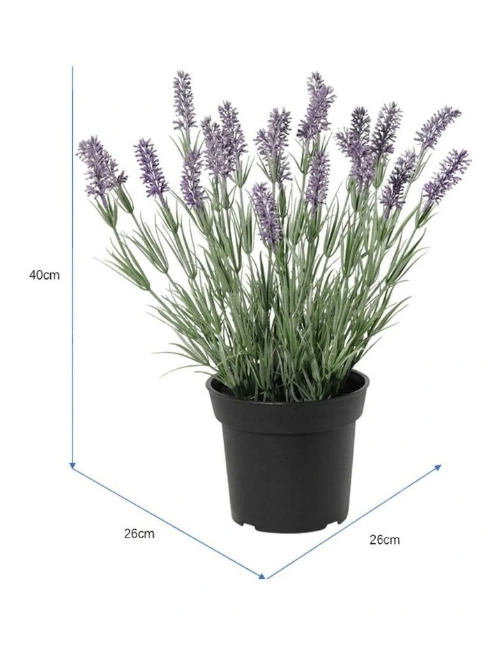 Willow & Silk 40cm Potted Artificial Elegant Lavender Plant image 5