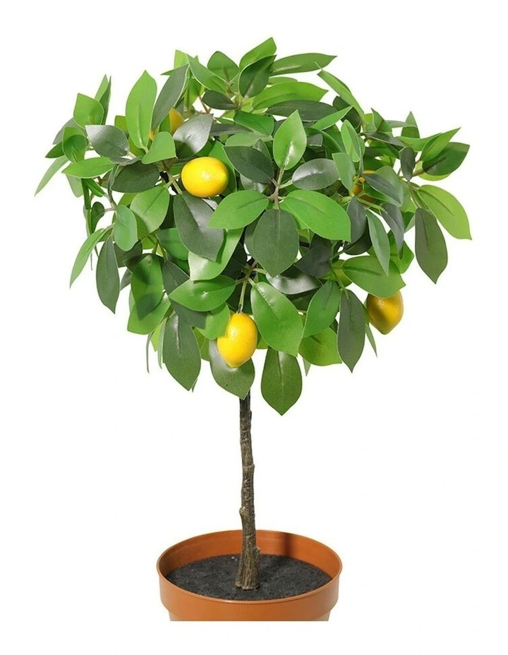 Willow & Silk 43cm Potted Artificial Lemon Tree/Citrus Charm Pottery image 2