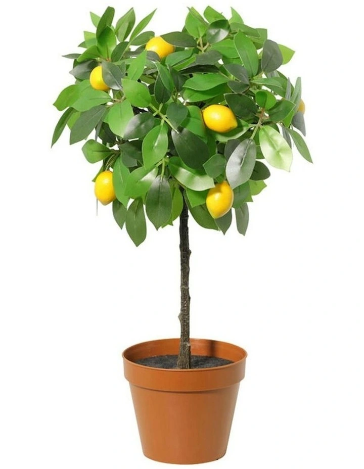 Willow & Silk 43cm Potted Artificial Lemon Tree/Citrus Charm Pottery image 3