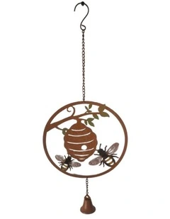 Willow & Silk Round Hunting Rust & White Bee Hive 23x4.5x54cm