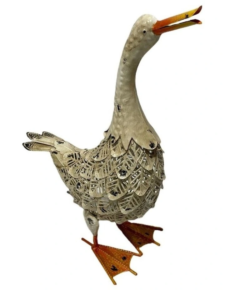 Willow & Silk Standing Duck Ornament/Whispering Duck Figurine image 1