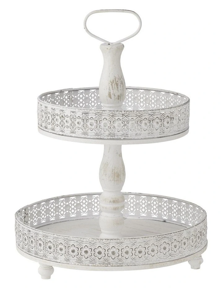 Willow & Silk Mia 2 Tier Serving Tray 36x47cm image 1