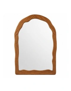 Soren Arched Wood Wall Mirror | 87cm