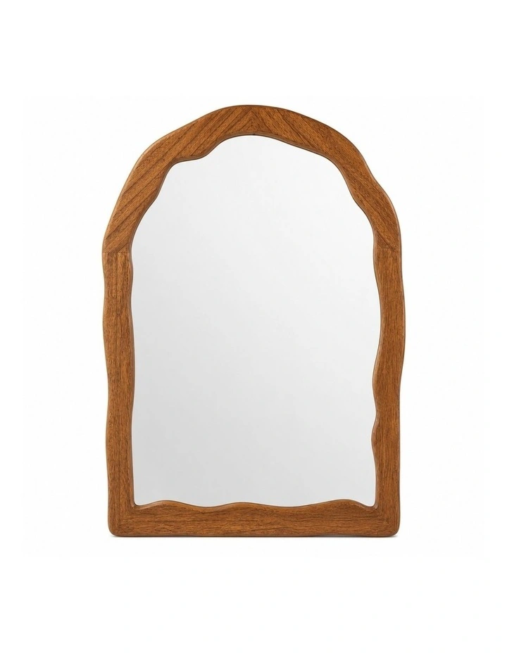 Soren Arched Wood Wall Mirror | 87cm image 1