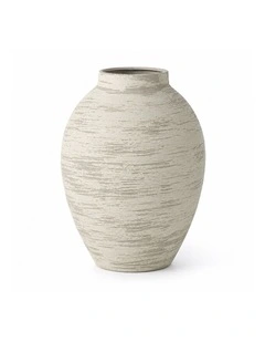 Luma Brushed White Iron Vase | 24cm