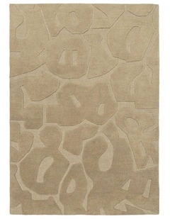 MISS AMARA IMELDA TAUPE CARVED WOOL RUG