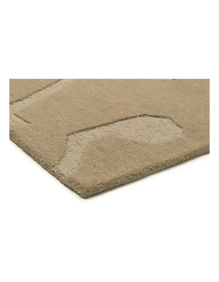 MISS AMARA  IMELDA TAUPE CARVED WOOL RUG image 2