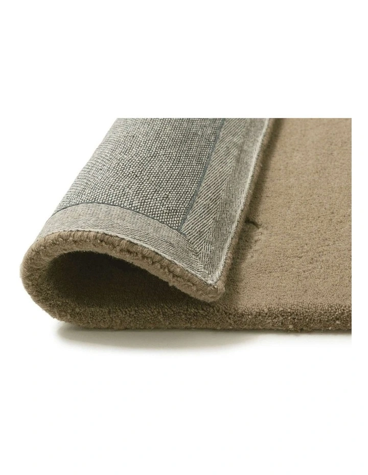MISS AMARA  IMELDA TAUPE CARVED WOOL RUG image 3
