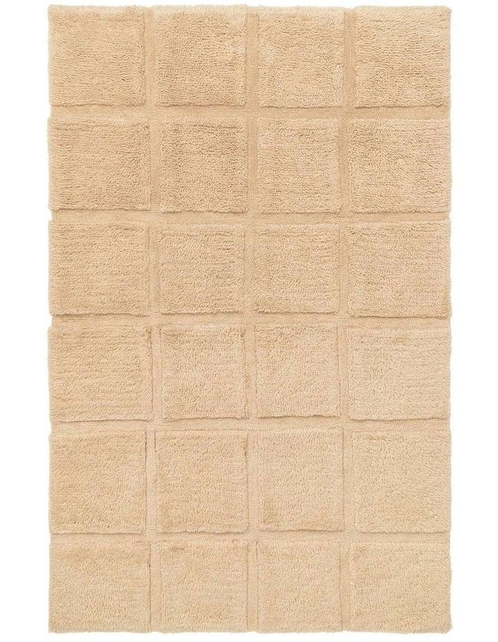 MISS AMARA  SCARLET CREAM GEOMETRIC WOOL SHAG RUG image 1