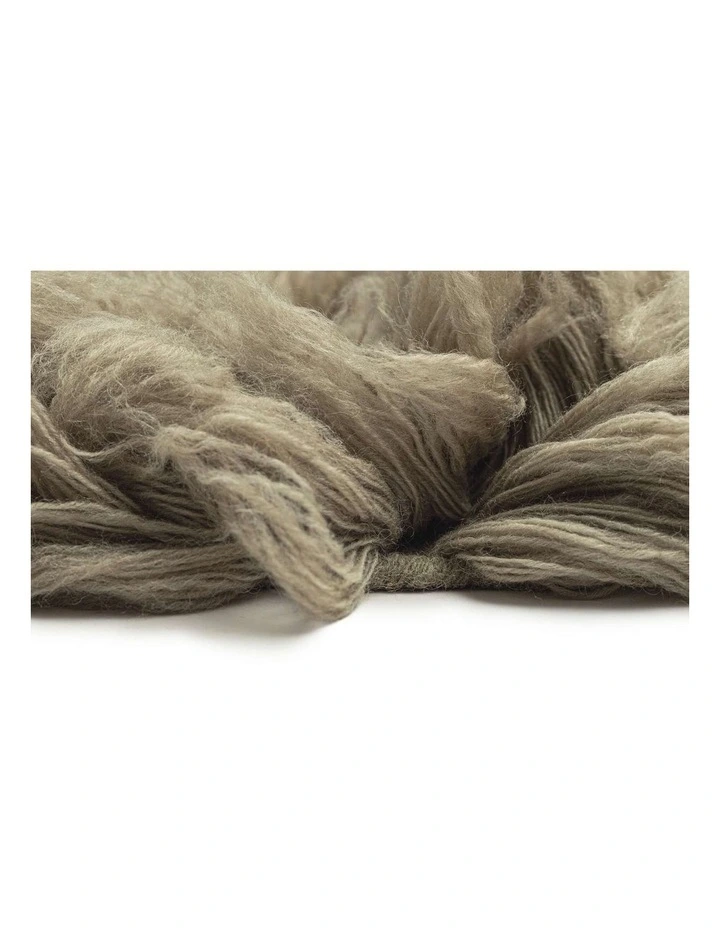 MISS AMARA  VARESSA GREEN DEEP PILE WOOL SHAG RUG image 4