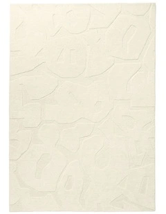 MISS AMARA ARLETTE CREAM CARVED WOOL RUG