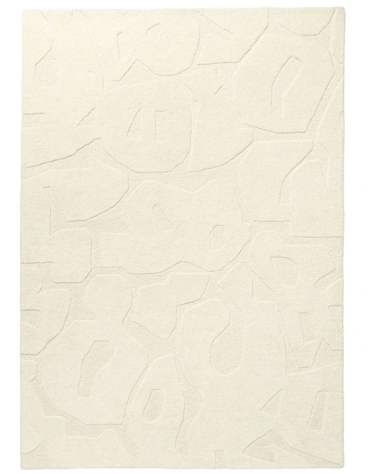 MISS AMARA ARLETTE CREAM CARVED WOOL RUG image 1