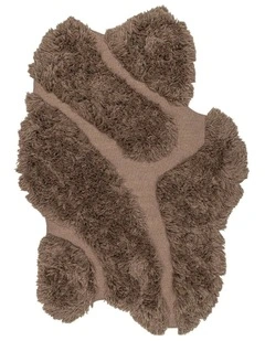 MISS AMARA BETHANY CHOCOLATE SCULPTURAL WOOL SHAG RUG