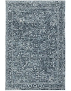 MISS AMARA CELIA TONAL DISTRESSED INK BLUE RUG