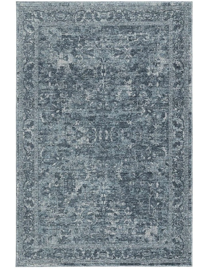 MISS AMARA  CELIA TONAL DISTRESSED INK BLUE RUG image 1