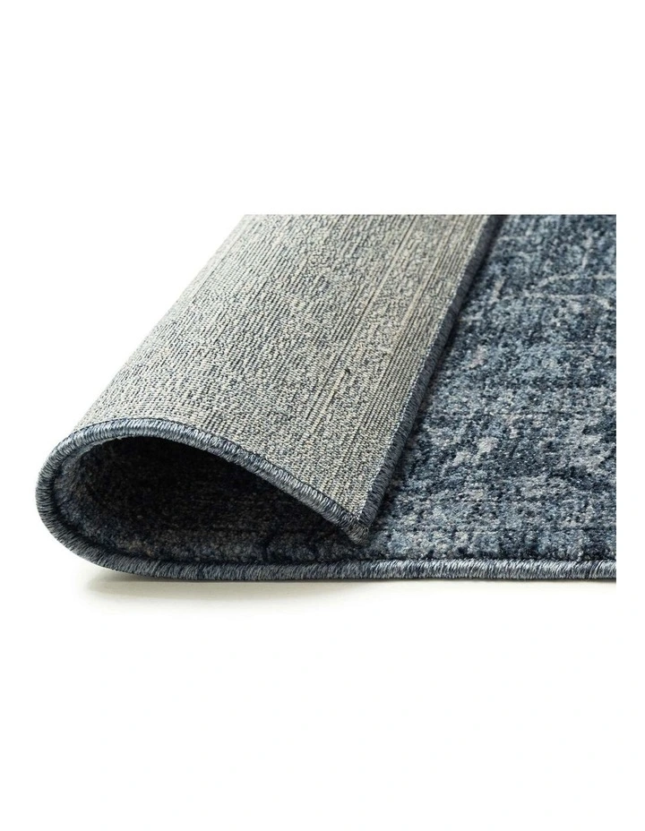 MISS AMARA  CELIA TONAL DISTRESSED INK BLUE RUG image 3