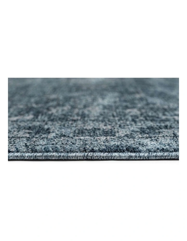 MISS AMARA  CELIA TONAL DISTRESSED INK BLUE RUG image 4