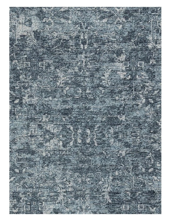MISS AMARA  CELIA TONAL DISTRESSED INK BLUE RUG image 5