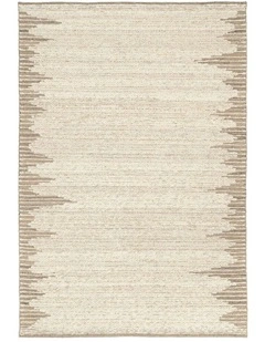 MISS AMARA SELIMA BORDERED CREAM RUG