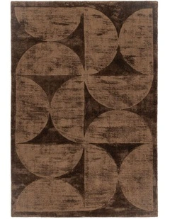 MISS AMARA GOWANA BROWN HOURGLASS VISCOSE RUG