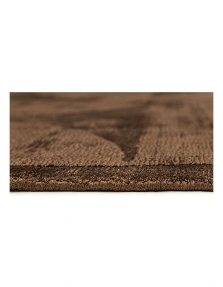 MISS AMARA  GOWANA BROWN HOURGLASS VISCOSE RUG image 4