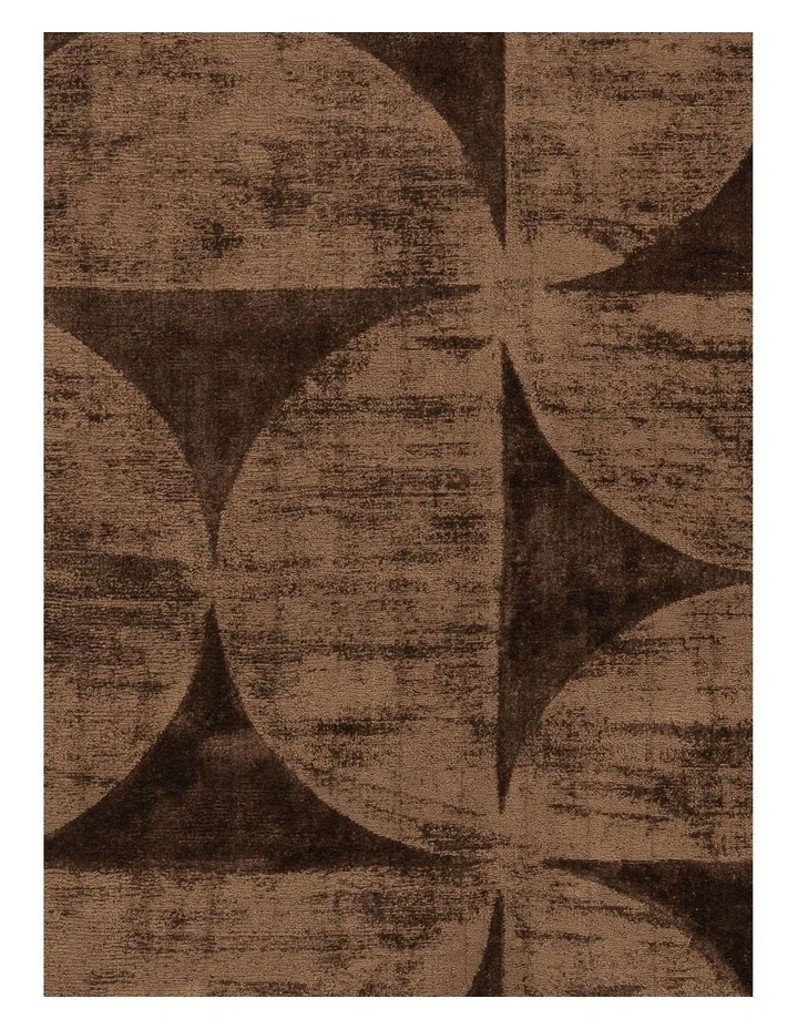 MISS AMARA  GOWANA BROWN HOURGLASS VISCOSE RUG image 5