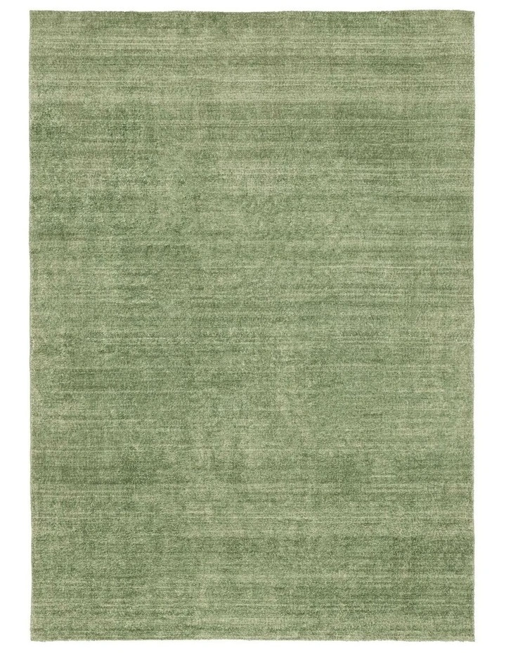 MISS AMARA  ELENA GREEN MINIMAL WASHABLE RUG image 1