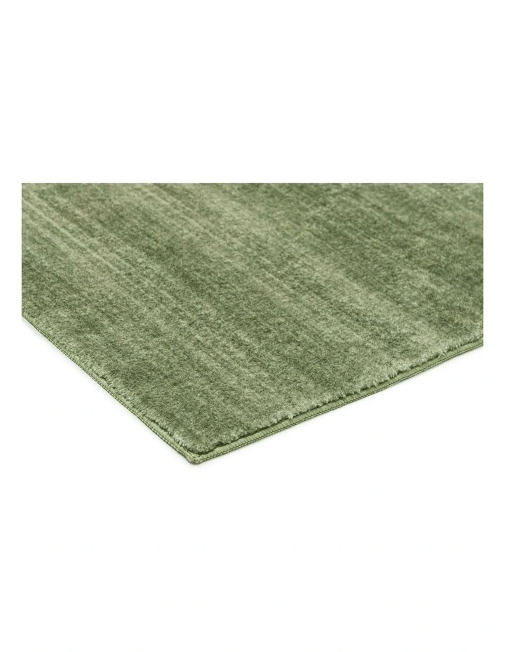 MISS AMARA  ELENA GREEN MINIMAL WASHABLE RUG image 2