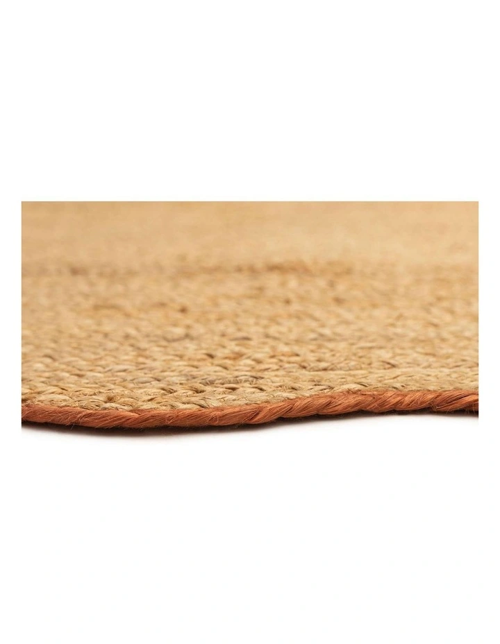MISS AMARA KUMARI NATURAL BROWN SCALLOPED JUTE RUG image 4
