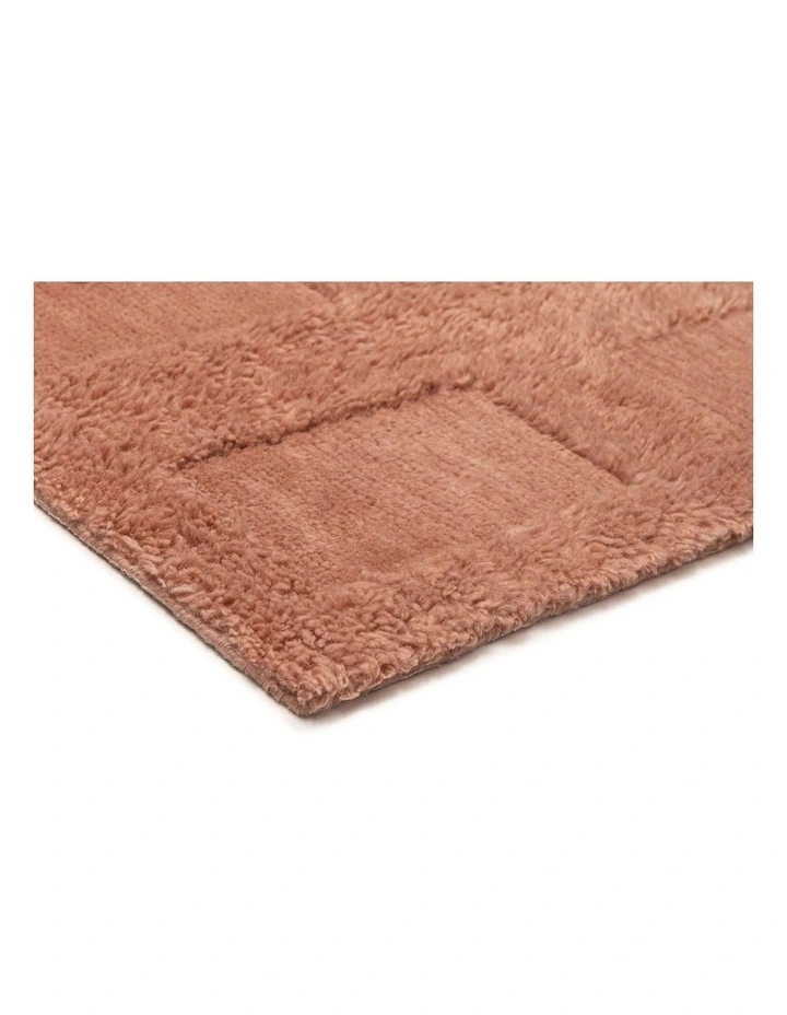 MISS AMARA ESTELLA PINK GEOMETRIC WOOL SHAG RUG image 2