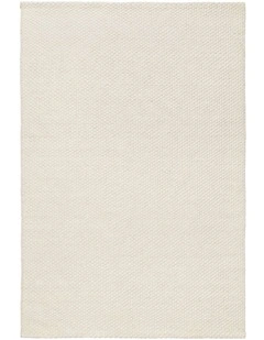 MISS AMARA BRECIA CREAM BASKET WEAVE WOOL RUG
