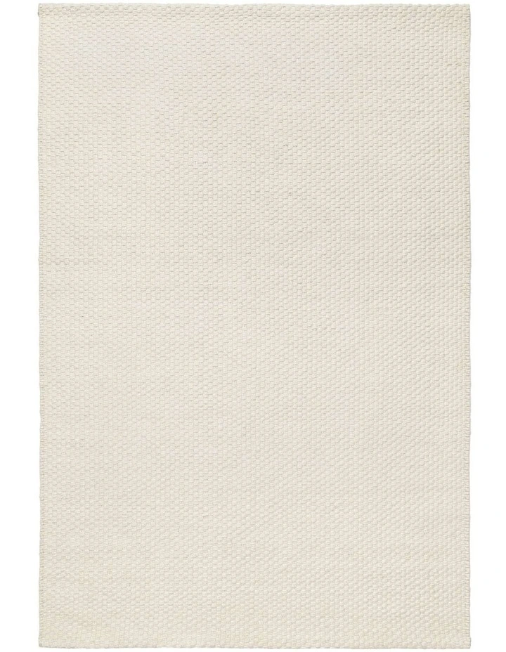 MISS AMARA BRECIA CREAM BASKET WEAVE WOOL RUG image 1