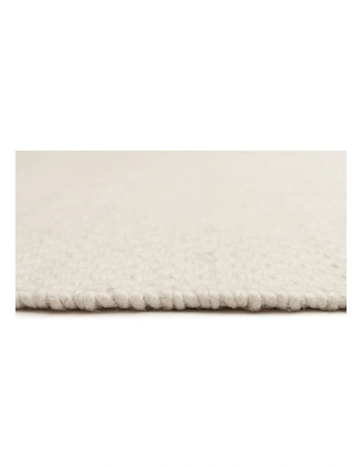 MISS AMARA BRECIA CREAM BASKET WEAVE WOOL RUG image 4