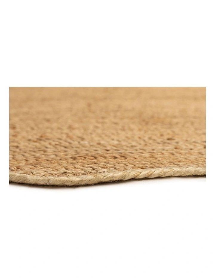 MISS AMARA SARANDI NATURAL BROWN SCALLOPED JUTE RUG image 4