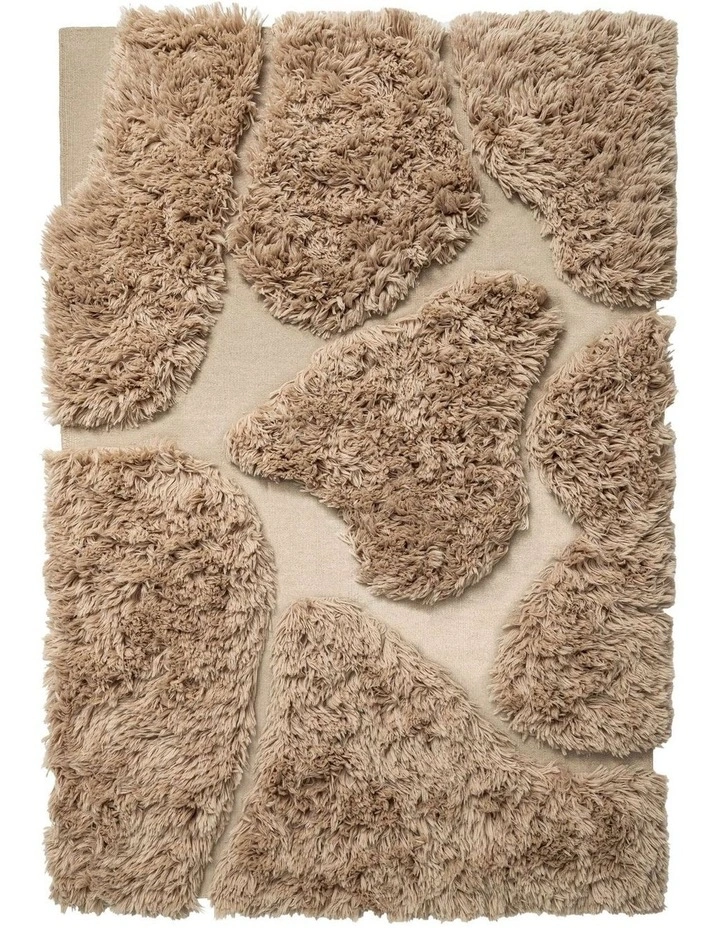 MISS AMARA GELLICA BISCUIT SCULPTURAL WOOL SHAG RUG image 1