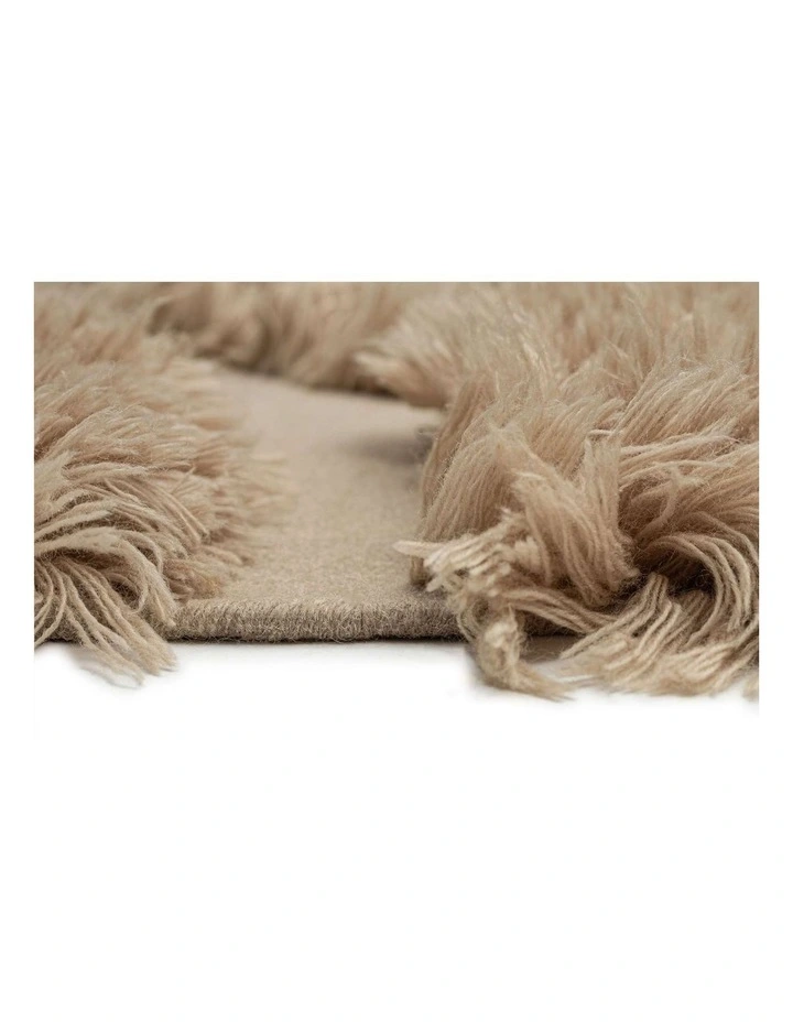 MISS AMARA GELLICA BISCUIT SCULPTURAL WOOL SHAG RUG image 4