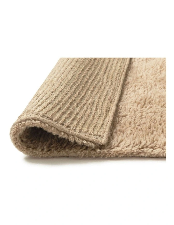 MISS AMARA CHAYENNE BEIGE WOOL DIRECTIONAL SHAG RUG image 3