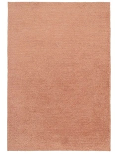 MISS AMARA SHANNON PINK WOOL DIRECTIONAL SHAG RUG