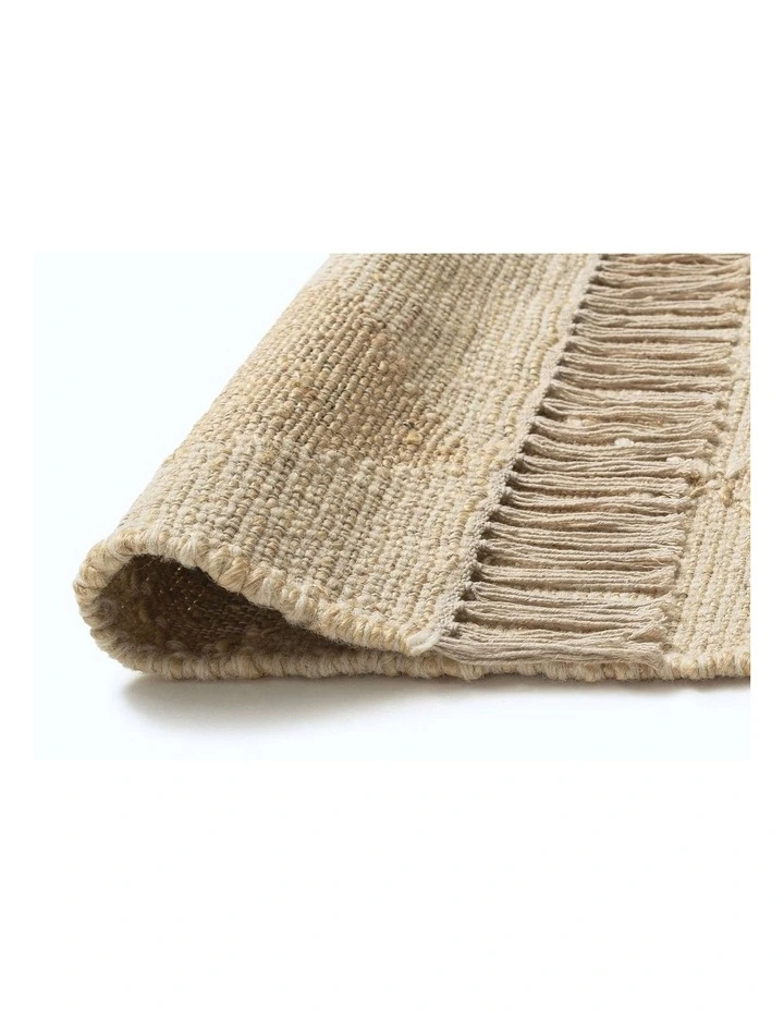 MISS AMARA JONETTE SAND RAISED DIAMOND JUTE WOOL RUG image 3