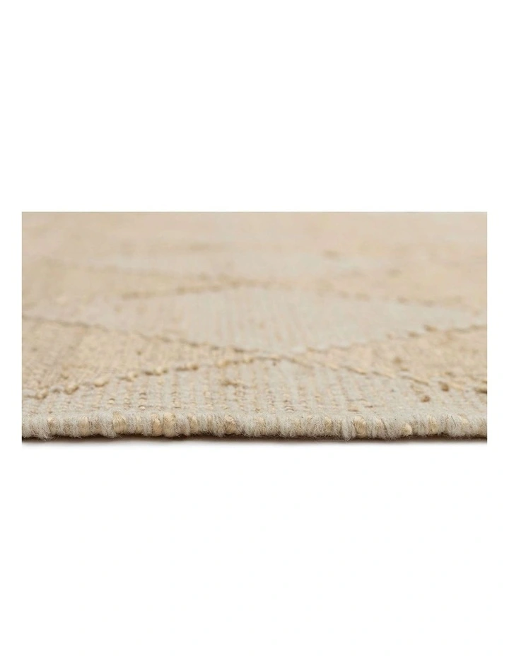MISS AMARA JONETTE SAND RAISED DIAMOND JUTE WOOL RUG image 4