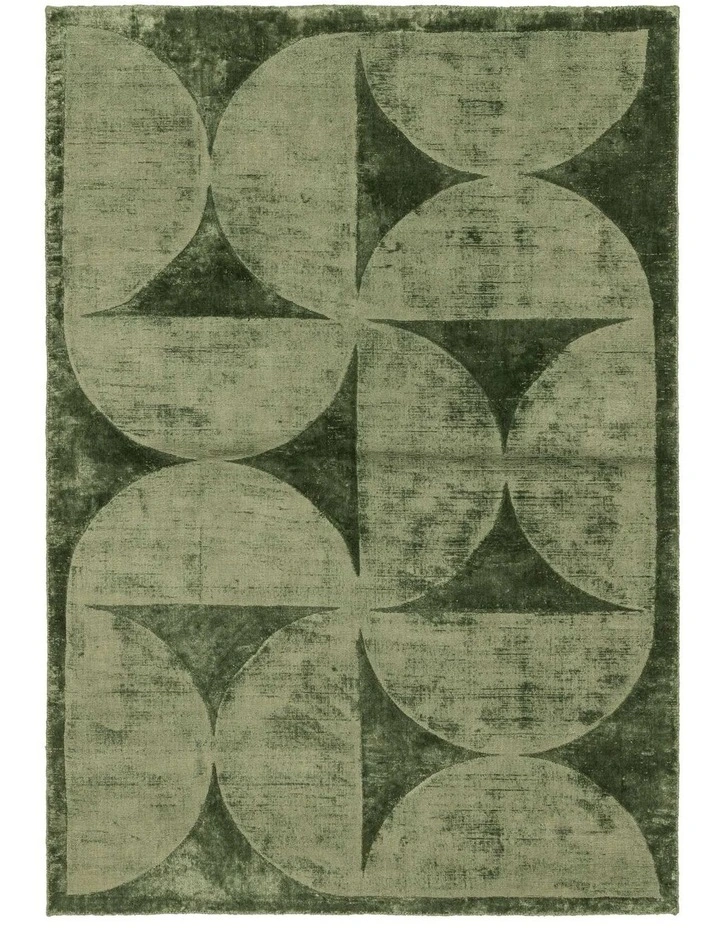 MISS AMARA SEFINA GREEN HOURGLASS VISCOSE RUG image 1