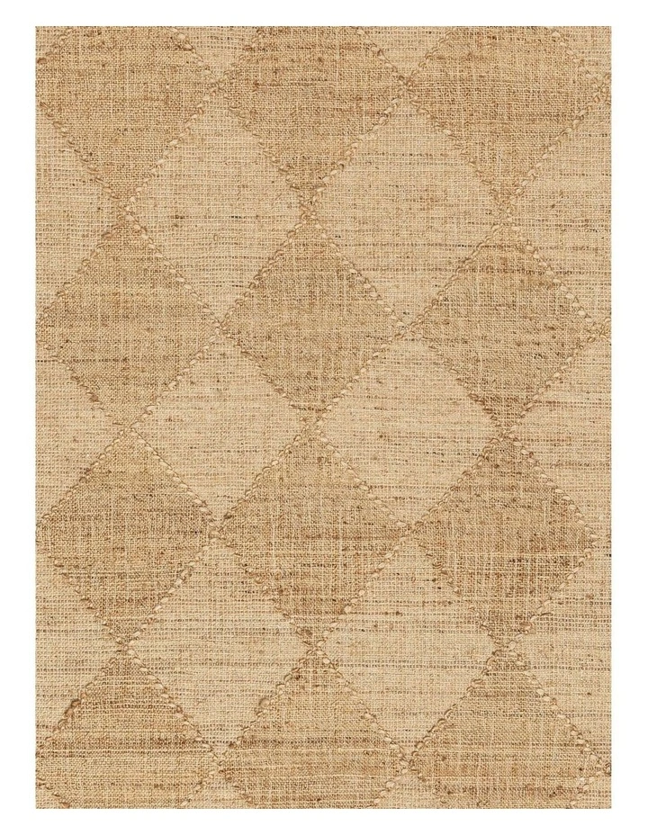 MISS AMARA THYLANNE NATURAL RAISED DIAMOND JUTE WOOL RUG image 5
