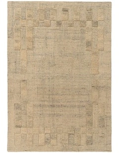 MISS AMARA CRESSIDA SAND GEOMETRIC WOOL RUG
