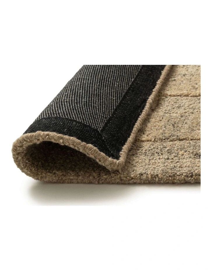 MISS AMARA CRESSIDA SAND GEOMETRIC WOOL RUG image 3