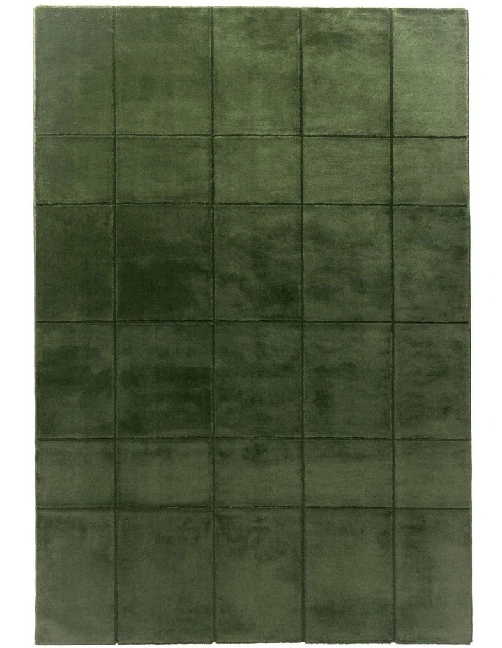 MISS AMARA EDELLE TONAL OLIVE VELVET RUG image 1