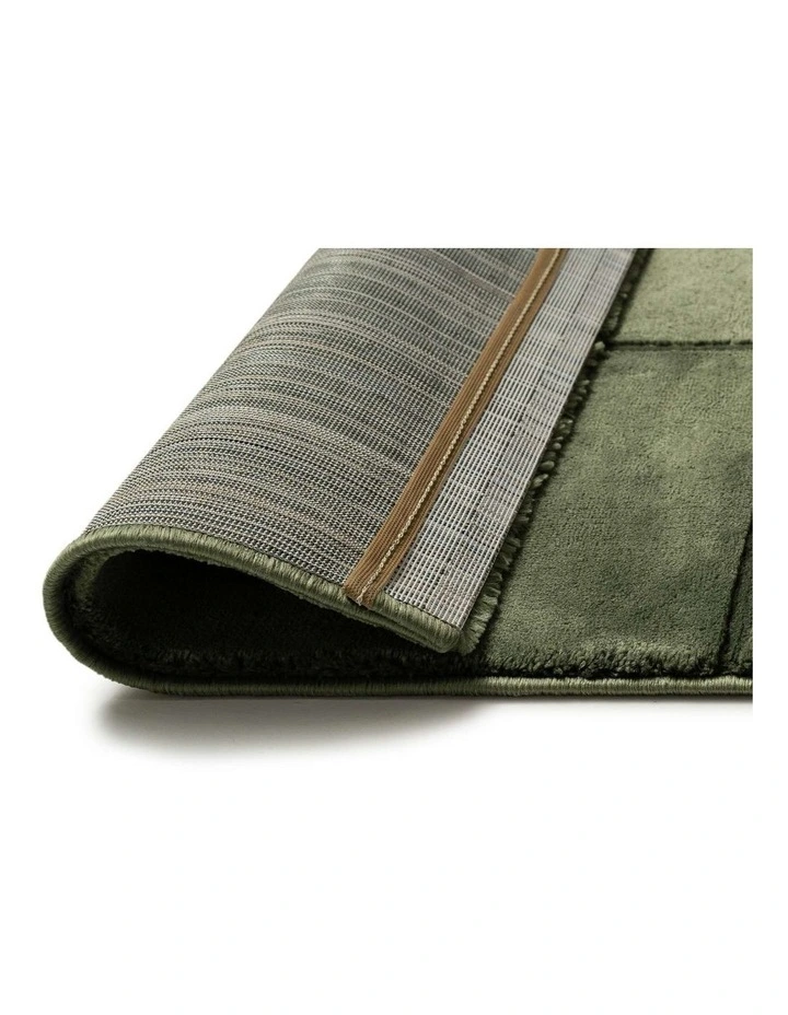 MISS AMARA EDELLE TONAL OLIVE VELVET RUG image 3