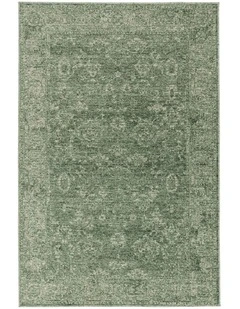 MISS AMARA VINCHI TONAL DISTRESSED FOREST GREEN RUG