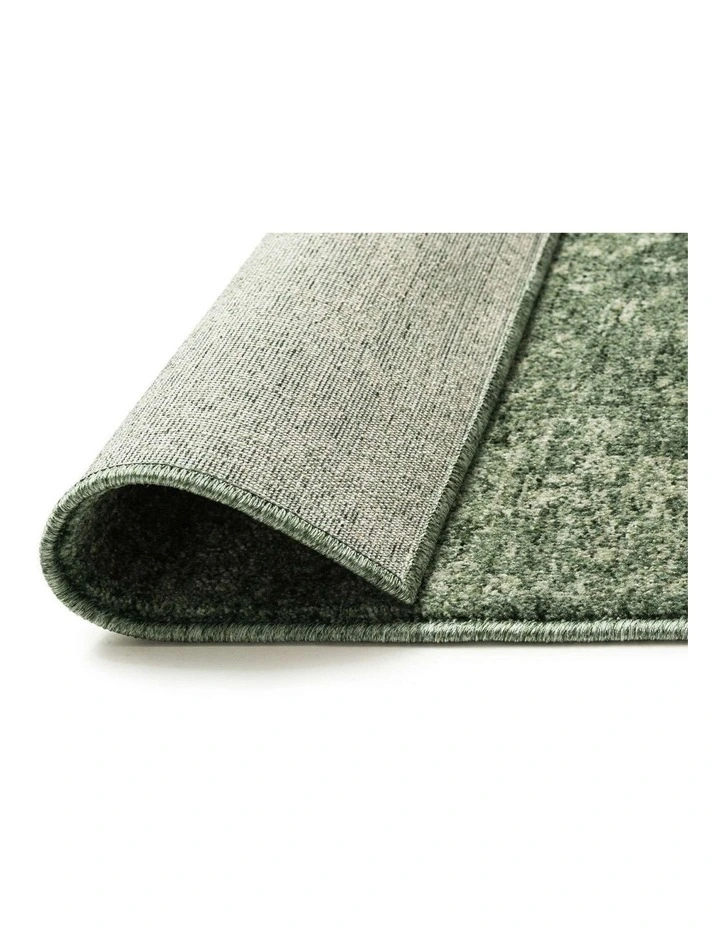 MISS AMARA VINCHI TONAL DISTRESSED FOREST GREEN RUG image 3