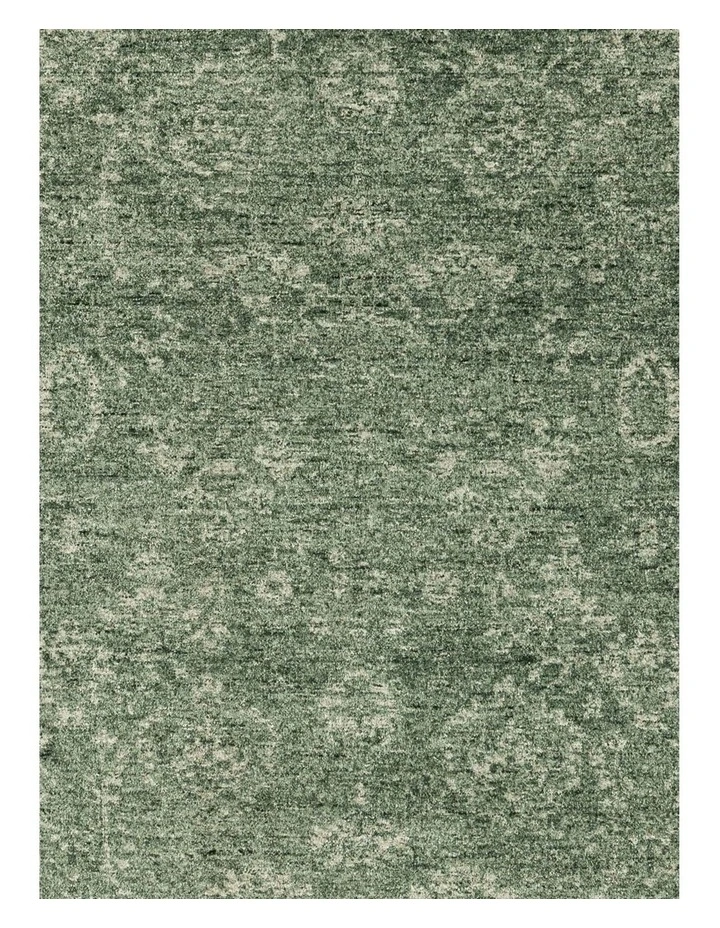 MISS AMARA VINCHI TONAL DISTRESSED FOREST GREEN RUG image 5
